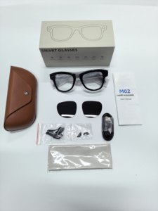 Lunettes Intelligentes M02x Promax AI : Traduction, Sport, Écoute Musicale, Appels, Réduction du Bruit, Connexion WiFi, Étui de Charge, Chat GPT - Product Image 1