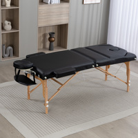 Table de physiothérapie inclinable en bois de hêtre à 3 sections, 7 cm de mousse nuageuse, réglable, pour chiropratique et salon, 260 kg, GPSR ISO9001 OEM