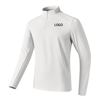Chaqueta con Logotipo Personalizado, Sudadera con Media Cremallera, Chaqueta Básica de Manga Larga, Chaqueta con Bolsillo, Chaqueta de Golf con Cremallera para Hombre, Mi Logotipo