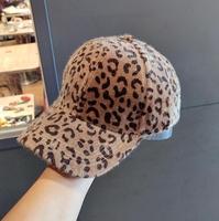 Chapeau carré en coton écologique à imprimé léopard d'automne Haoxuan - Chapeau d'hiver épais pour l'extérieur pour Halloween, la fête des pères
