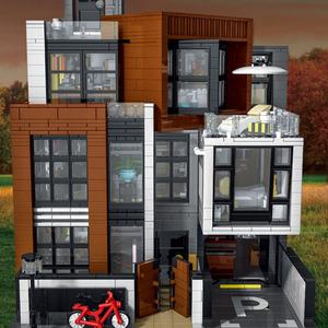 Mork 10204 Bloques de Construcción DIY, Juguetes de Plástico, Serie Villa, Cafetería de Jardín para Niños de 5 a 7 Años, Juguetes de Construcción - Product Image 4