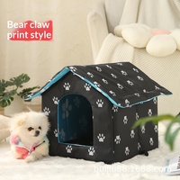 Rumah Kucing dan Anjing Outdoor, Tempat Tidur Hewan Peliharaan, Dapat Dilepas dan Dicuci, Tenda Kennel Tahan Air, Semua Musim, Bentuk Persegi, Perlengkapan Hewan Peliharaan