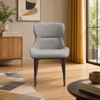Chaise de salle à manger au design minimaliste à prix d'usine mobilier moderne hôtel restaurant de luxe chaises de salle à manger nordiques en cuir et métal