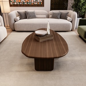 Fábrica al por mayor muebles modernos para el hogar minimalista de lujo <span class=keywords><strong>120</strong></span> <span class=keywords><strong>cm</strong></span> mesa de centro de nogal de madera con almacenamiento para la Mesa de la sala de estar