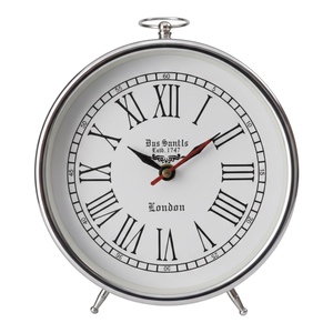 Reloj de Mesa Moderno de Acero con Números Grandes Visibles, Mecanismo Silencioso y Suave, Ligero, de Larga Duración, Diseño Artístico Decorativo - Product Image 1