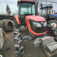 Mini Kubota 70 PS Traktor 4WD Gebrauchter Kubota Landwirtschaftstraktor 70 PS Traktor Mit Frontlader und Baggerlader zum Verkauf
