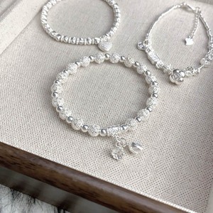 Bracelet de perles rondes en argent pur S999 pour femmes, bijoux faits à la main de style chinois, à porter au quotidien - Product Image 2