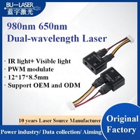 Modul Laser Inframerah Merah Dua Panjang Gelombang Baru 650nm 980nm 5mW dengan Umur Pakai Panjang untuk Peralatan Optik Pembacaan Meter Utilitas