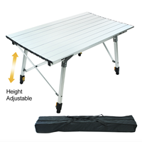 Table de camping pliable en alliage d'aluminium ultralégère et moderne pour les voyages et les activités de plein air