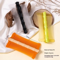 Peigne démêlant en plastique imitation bambou, best-seller en ligne, ultra-dense à dents fines, anti-pelliculaire, grattoir pour cuir chevelu, carte en papier transparente