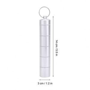 Vente en gros - Organisateur de pilules multifonction en alliage d'aluminium métallique - Boîte à pilules de voyage - Emballage - Product Image 2