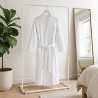 Peignoir en coton pur gaufré pour hôtel cinq étoiles, vente en gros, logo personnalisé, pour maison d'hôtes, gîte, salon de beauté, toutes saisons