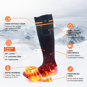 Chaussettes de ski chauffantes à batterie rechargeable de vente directe d'usine pour hommes et femmes respirantes avec contrôle par application pour l'hiver - Product Image 4