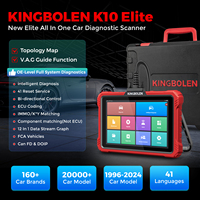 Escáner OBD2 Bidireccional Kingbolen K10 Elite, Lector de Códigos de Sistema Completo con Pantalla de 10 Pulgadas, Herramienta de Codificación ECU con Gráficos Topológicos
