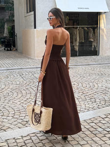 H-5244 Nuevo Vestido Maxi Halter sin Mangas para Mujer, de Algodón y Poliéster, Estilo Vintage, Elegante, Sexy, Casual, para Fiestas y Salidas Diurnas - Product Image 5