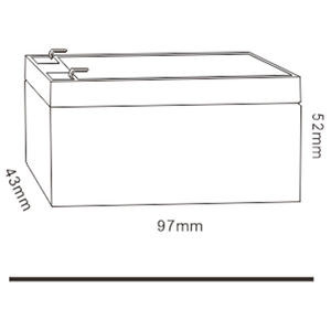 TCS SL12-1.2 12ボルト1.2AhソーラーバッテリーAgmバッテリーフラッド鉛酸VrlaバッテリーAgm - Product Image 2