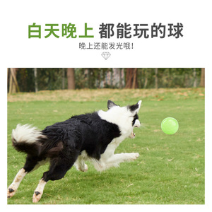 EETOYS TPR <b>Light</b>-Up Ball With Glowing Diamonds Durable Elastic <b>Dog</b> Toy For Teething Interactive Play - Product Image 5