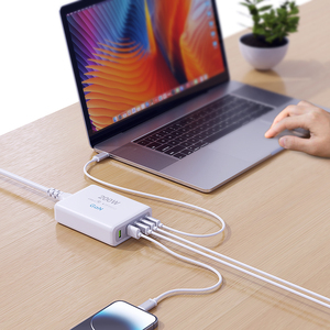 Super rapide 200W <span class=keywords><strong>USB</strong></span> C <span class=keywords><strong>chargeur</strong></span> portable pour ordinateur portable 100W Gan <span class=keywords><strong>chargeur</strong></span> 5 ports <span class=keywords><strong>multi</strong></span>-<span class=keywords><strong>USB</strong></span> <span class=keywords><strong>chargeur</strong></span> Station téléphone utilisation Surface Table - Product Image 6