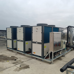 Système de pompe à chaleur industrielle avec collecteur solaire R-410A 380V, construction métallique, économie d'énergie - Product Image 1