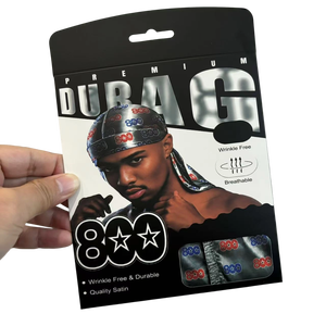 Durags personnalisés en gros avec logo, imprimés double face, pour hommes, en satin de soie, velours, polyester, motif dessin animé, designer, pour hommes - Product Image 5