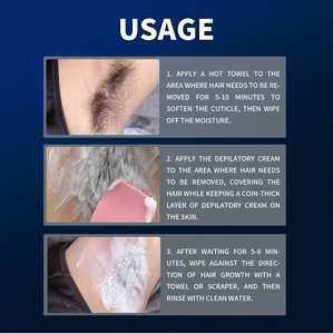 Crème Dépilatoire Inhibant la Repousse Permanente des Poils, Étiquette Privée à l'Aloès Véra, Parfum Fruité, pour Femmes et Hommes - Product Image 6