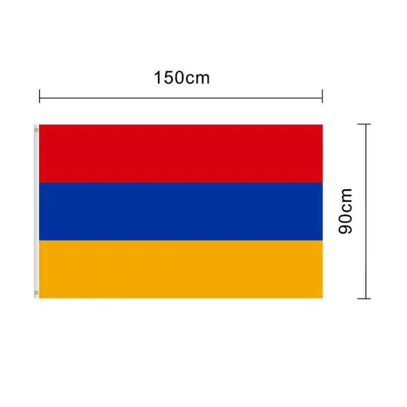 Bandeira arménia 3ftx5ft poliéster bandeiras arménicas