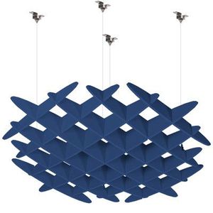 Déflecteur acoustique d'amortisseur de son suspendu hexagonal moderne Qinsound pour la réduction du bruit panneaux acoustiques de panneau de gaufre - Product Image 1