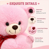 Ourson en peluche doux OEM/ODM en gros avec cœur « I Love You » pour la Saint-Valentin, anniversaire, cadeau romantique – Article en gros