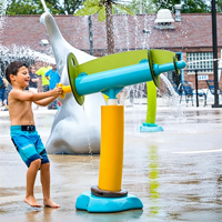 Parc aquatique de loisirs pour hôtels, complexes hôteliers et maisons, avec jouets lanceurs d'eau en fibre de verre et équipements de jeu