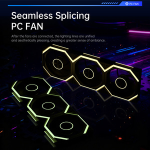 Ventole di Raffreddamento RGB HiFrost V2 120mm per Computer Gaming, PWM 4pin SYNC 5v 3pin ARGB, Cuscinetto Fluido, 23dBA 68CFM, Wireless Modulare - Product Image 2