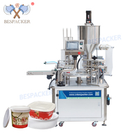 Bespacker-Máquina automática de sellado, taponadora de llenado de vasos rotativos, para zumo de helado, azúcar, miel, código vegetal
