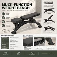 Banc de musculation inclinable et réglable multi-angles pour entraînement complet du corps, rembourrage épais, banc de gym à domicile OEM