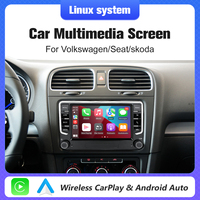Autoradio 7 pouces avec fonction Mirror Link et garantie d'un an pour Fabia, CarPlay sans fil et Android Auto