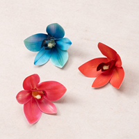 Fleurs artificielles en soie, orchidées, verdure, matériaux floraux pour décors de scène, ornements de salon de thé de style chinois