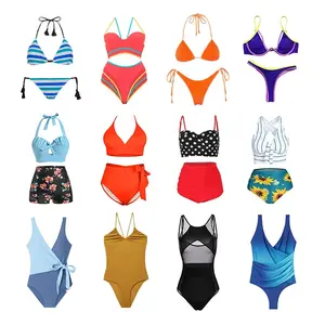 2022 Kualitas Tinggi Produsen Baju Renang OEM Wanita Kustom Desainer Mewah Set Bikini Seksi Ramah Lingkungan Pakaian Renang Pakaian Pantai