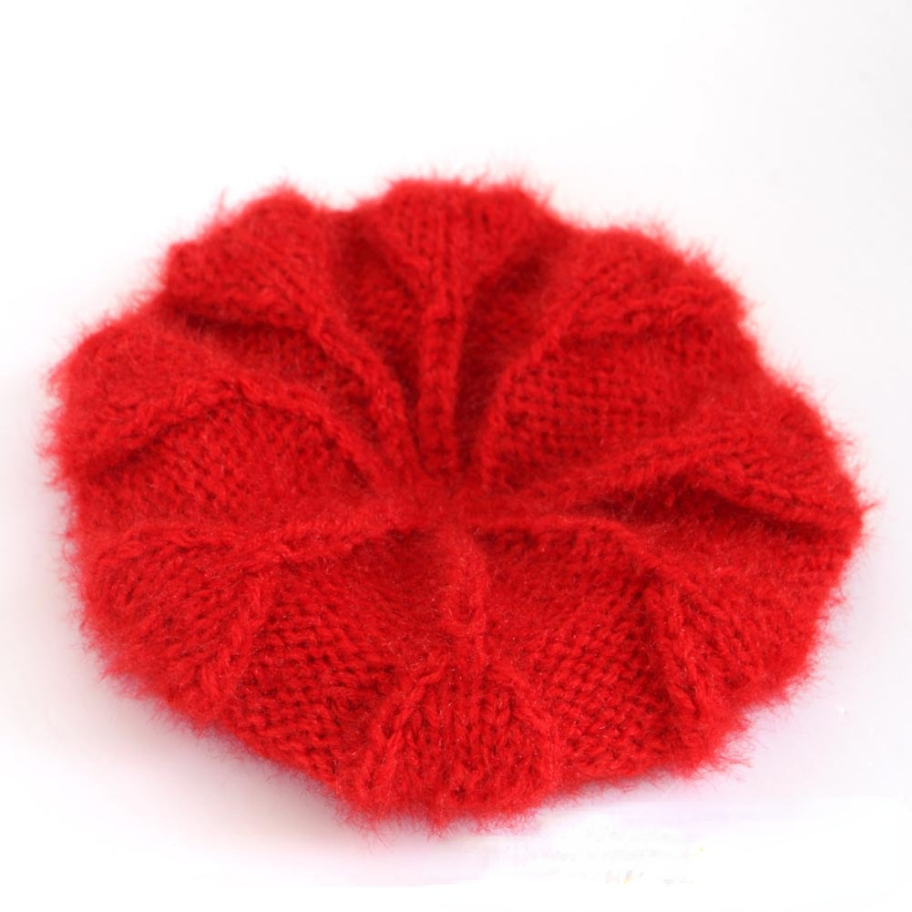 Vintage Plain knit Beret Cap Beanie Hat French Style Women Girls Wool Warm Winter Hat Femme Hats Caps Street Fashion