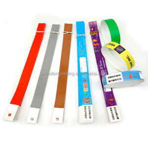 Fast Delivery Solid Color Printable Tyvek Wrist Band Bracelets Waterproof Paper Wristbands for Events Other Party Decorations