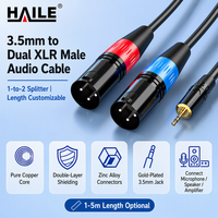 Câble d'extension audio XLR mâle vers femelle, cordon micro noir pour karaoké, mixeur, haut-parleur, amplificateur, longueur personnalisable