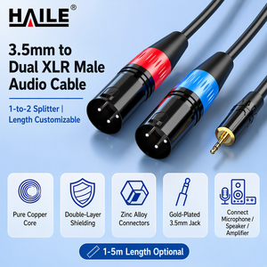 <span class=keywords><strong>Cable</strong></span> de Extensión de Audio XLR Macho <span class=keywords><strong>a</strong></span> Hembra, <span class=keywords><strong>Cable</strong></span> de Micrófono Negro para Karaoke en Vivo, Mezclador, Altavoz, Amplificador, Longitud Personalizable - Product Image 3
