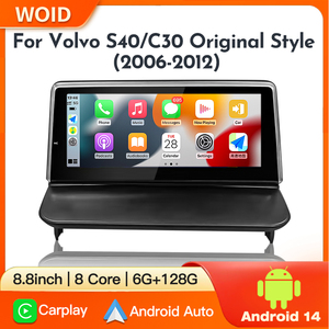 Lecteur vidéo de voiture Android14 STWEI, autoradio multimédia, GPS automatique pour <span class=keywords><strong>VOLVO</strong></span> C30 S40 V50 <span class=keywords><strong>C70</strong></span> 2006-2012, style de voiture d'origine, écran Carplay - Product Image 2