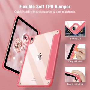 Funda protectora para tableta con ranura para bolígrafo a prueba de golpes para <span class=keywords><strong>Ipad</strong></span> 10 <span class=keywords><strong>2022</strong></span> 7 8 <span class=keywords><strong>9</strong></span> 10,2 Mini 6, funda acrílica abatible para tableta - Product Image 4