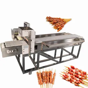 Automatische Shawarma Satay-Skewer-Herstellungsmaschine Schweinefleisch Huhn Rindfleisch-Skewer-Maschinen