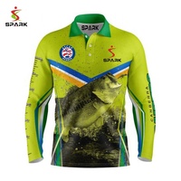 Chemise de pêche anti-UV à manches longues, maillot de pêche par sublimation