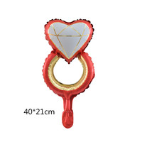 Mini ballon en aluminium en forme d'ours de dessin animé, jouet de la Saint-Valentin, ballon en aluminium en gros