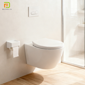 WC suspendu mural en céramique rond pour salle de bain, fabriqué en usine - Product Image 1