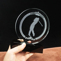 Nouveau MVP Sports trophée personnalisé médailles cristal basket-ball Football Golf balle joueur gravé votre Design Awards pour Club