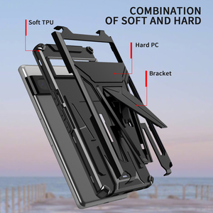 Nouveau gros béquille <span class=keywords><strong>coque</strong></span> de téléphone pour Google <span class=keywords><strong>Pixel</strong></span> 8 <span class=keywords><strong>Pro</strong></span> 5G caché magnétique TPU PC couverture coques de téléphone portable Pixel8A - Product Image 4