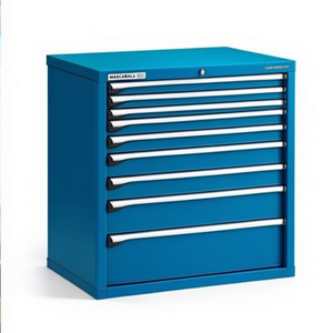 Fami Master Key Comfort <b>Drawer</b> Cabinet 9 <b>Drawers</b> 867x726x1000 Mm Blue Ral5012 <b>Tool</b> Storage - Product Image 2