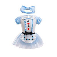 Robe tutu de ballet pour filles, costume de danse pour enfants pour les spectacles sur scène et la pratique quotidienne, costume de princesse Elsa pour Halloween en coton