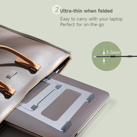MK872 2026 Nuevo Soporte Plegable Portátil para Mini Laptop, Soporte de Aluminio para Computadora Portátil, Soporte para Teléfono